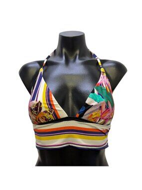 NWT Trina Turk Swim Top Multi Halter Bikini Size 12